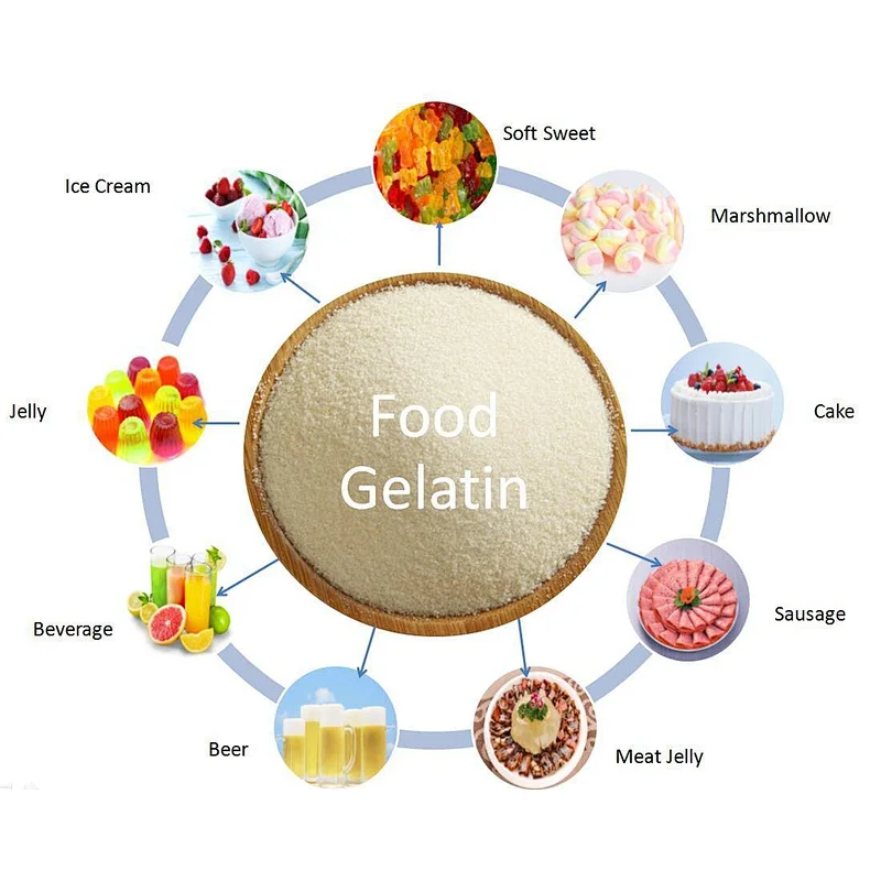 Manufacture Food Grade Gelatin Powder CAS 9000-70-8 Halal Gelatin 180 bloom 8mesh